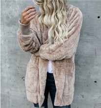 Load image into Gallery viewer, S-5XL Faux Fur Teddy Bear Coat Jacket Women Fashion Open Stitch Winter Hooded Coat Female Long Sleeve Fuzzy Jacket 2020 Hot New