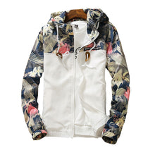 Load image into Gallery viewer, Women's Hooded Jackets 2020 Spring Autumn Floral Causal Windbreaker Women Basic Jackets Coats Zipper Lightweight Jackets Famale