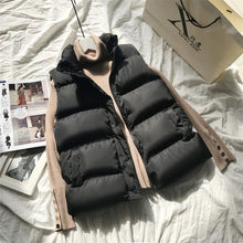 Load image into Gallery viewer, Cotton Down Vest Women 2020 Winter Loose Waistcoat All-Match Vest Jacket Cotton Padded Jacket Sleeveless Female Winter Waistcoat