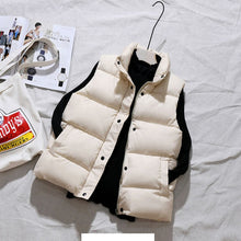 Load image into Gallery viewer, Cotton Down Vest Women 2020 Winter Loose Waistcoat All-Match Vest Jacket Cotton Padded Jacket Sleeveless Female Winter Waistcoat
