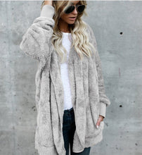 Load image into Gallery viewer, S-5XL Faux Fur Teddy Bear Coat Jacket Women Fashion Open Stitch Winter Hooded Coat Female Long Sleeve Fuzzy Jacket 2020 Hot New
